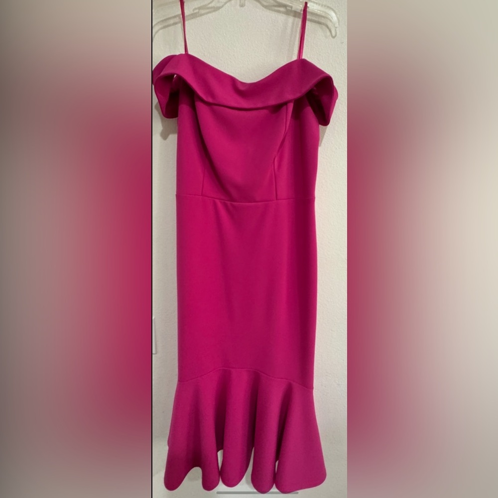 MARINA Pink Maxi Ruffled Skirt for Cocktail